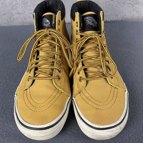 Vans Sk8-Hi MTE Shoes Mens Size 6 Wheat Yellow High Top Skateboard Winter Boots - Picture 3 of 14